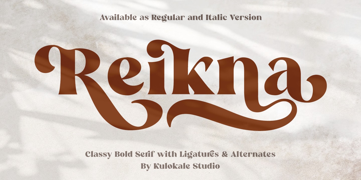Пример шрифта Reikna #1
